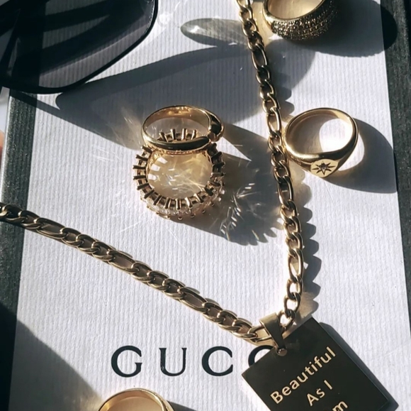 Gold Affirmation Pendant Necklace - Picture 2 of 4